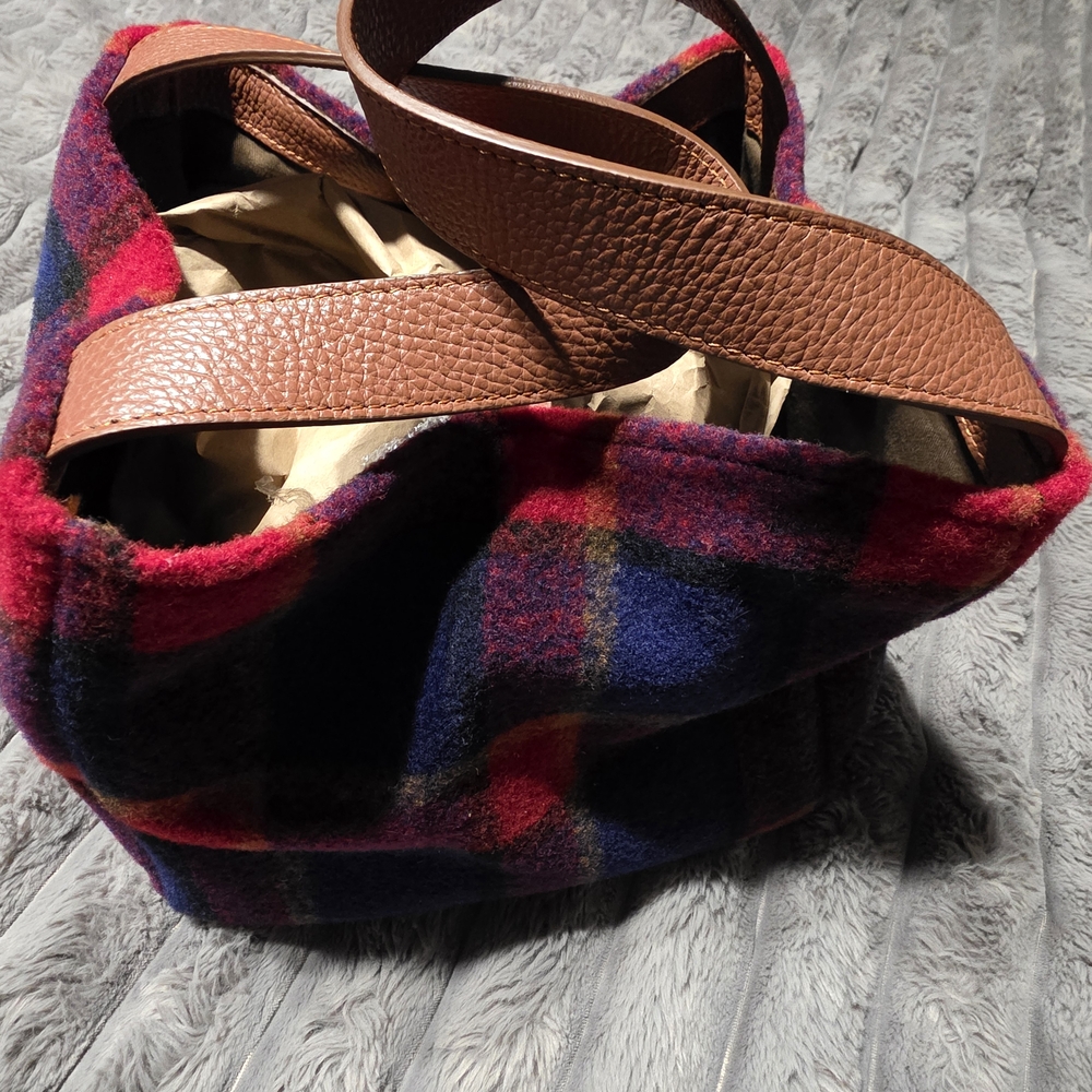 Sundance Red and Blue Plaid Tote - Picture 8 of 8